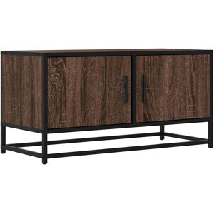 VidaXL TV Cabinet-TV Stand-Television Unit Brown Oak 80x34.5x40 cm Engineered Wood and VidaXL TV Cabinet-TV Stand-Television Unit Brown Oak 80x34.5x40 cm Engineered Wood and