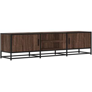 VidaXL TV Cabinet-TV Stand-Television Unit Brown Oak 160x35x41 cm Engineered Wood and M VidaXL TV Cabinet-TV Stand-Television Unit Brown Oak 160x35x41 cm Engineered Wood and M