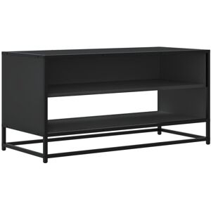 VidaXL TV Cabinet-TV Stand-Television Unit Black 91x40x46 cm Engineered Wood and Metal VidaXL TV Cabinet-TV Stand-Television Unit Black 91x40x46 cm Engineered Wood and Metal