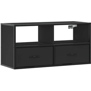 VidaXL TV Cabinet-TV Stand-Television Unit Black 80x31x39.5 cm Engineered Wood and Meta VidaXL TV Cabinet-TV Stand-Television Unit Black 80x31x39.5 cm Engineered Wood and Meta
