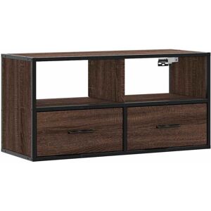 VidaXL TV Cabinet-TV Stand-Television Unit Brown Oak 80x31x39.5 cm Engineered Wood and VidaXL TV Cabinet-TV Stand-Television Unit Brown Oak 80x31x39.5 cm Engineered Wood and
