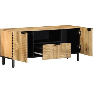 VidaXL TV Cabinet-TV Stand-Television Unit Brown 105x33x46 cm Solid Wood Mango 844071 VidaXL TV Cabinet-TV Stand-Television Unit Brown 105x33x46 cm Solid Wood Mango 844071