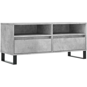 VidaXL TV Cabinet-TV Stand-Television Unit Concrete Grey 100x34.5x44.5 cm Engineered Wo VidaXL TV Cabinet-TV Stand-Television Unit Concrete Grey 100x34.5x44.5 cm Engineered Wo