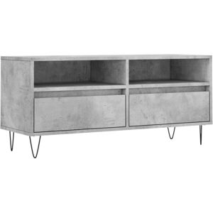 VidaXL TV Cabinet-TV Stand-Television Unit Concrete Grey 100x34.5x44.5 cm Engineered Wo VidaXL TV Cabinet-TV Stand-Television Unit Concrete Grey 100x34.5x44.5 cm Engineered Wo