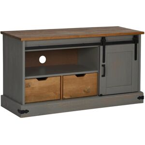 VidaXL TV Cabinet-TV Stand-Television Unit HALDEN with Sliding Door Grey 110x40x60 cm S VidaXL TV Cabinet-TV Stand-Television Unit HALDEN with Sliding Door Grey 110x40x60 cm S