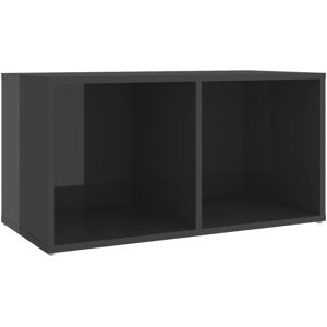 VidaXL TV Cabinet-TV Stand-Television Unit High Gloss Grey 72x35x36.5 cm Engineered Woo VidaXL TV Cabinet-TV Stand-Television Unit High Gloss Grey 72x35x36.5 cm Engineered Woo