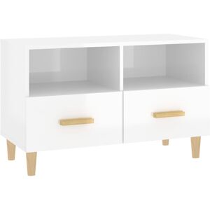 VidaXL TV Cabinet-TV Stand-Television Unit High Gloss White 80x36x50 cm Engineered Wood VidaXL TV Cabinet-TV Stand-Television Unit High Gloss White 80x36x50 cm Engineered Wood