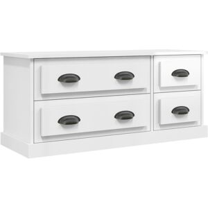 VidaXL TV Cabinet-TV Stand-Television Unit High Gloss White 100x35.5x45 cm Engineered W VidaXL TV Cabinet-TV Stand-Television Unit High Gloss White 100x35.5x45 cm Engineered W