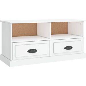 VidaXL TV Cabinet-TV Stand-Television Unit High Gloss White 93x35.5x45 cm Engineered Wo VidaXL TV Cabinet-TV Stand-Television Unit High Gloss White 93x35.5x45 cm Engineered Wo
