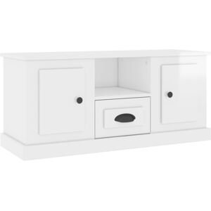 VidaXL TV Cabinet-TV Stand-Television Unit High Gloss White 100x35.5x45 cm Engineered W VidaXL TV Cabinet-TV Stand-Television Unit High Gloss White 100x35.5x45 cm Engineered W
