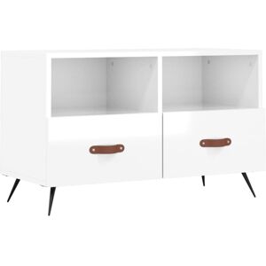 VidaXL TV Cabinet-TV Stand-Television Unit High Gloss White 80x36x50 cm Engineered Wood VidaXL TV Cabinet-TV Stand-Television Unit High Gloss White 80x36x50 cm Engineered Wood