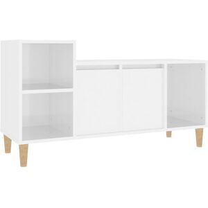 VidaXL TV Cabinet-TV Stand-Television Unit High Gloss White 100x35x55 cm Engineered Woo VidaXL TV Cabinet-TV Stand-Television Unit High Gloss White 100x35x55 cm Engineered Woo