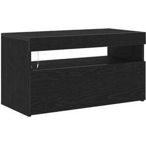 VidaXL TV Cabinet-TV Stand-Television Unit Black 75 x 35 x 40 cm Engineered wood 487706 VidaXL TV Cabinet-TV Stand-Television Unit Black 75 x 35 x 40 cm Engineered wood 487706