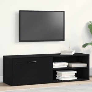 vidaXL TV Cabinet Black Oak 120x34x37 cm Engineered Wood vidaXL TV Cabinet Black Oak 120x34x37 cm Engineered Wood