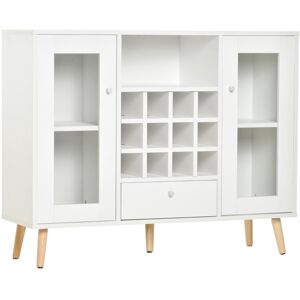 Homcom Modern Sideboard Cabinet Kitchen Cupboard with Glass Doors, Drawer & Wine Rack Homcom Modern Sideboard Cabinet Kitchen Cupboard with Glass Doors, Drawer & Wine Rack