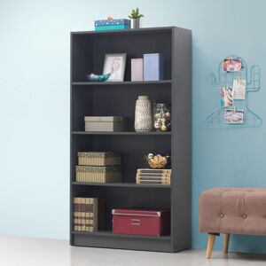 Timber Art Design UK Tall Dark Grey Bookcase – 4 Adjustable Shelves for Home Storage Timber Art Design UK Tall Dark Grey Bookcase – 4 Adjustable Shelves for Home Storage