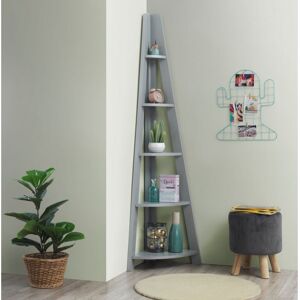 Timber Art Design UK (Light Grey) 5 Tier Corner Ladder Shelving Storage Shelves Bookcase Unit Timber Art Design UK (Light Grey) 5 Tier Corner Ladder Shelving Storage Shelves Bookcase Unit