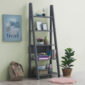 Timber Art Design UK (Dark Grey) 5 Tier Ladder Shelving Storage Shelves Bookcase Unit Timber Art Design UK (Dark Grey) 5 Tier Ladder Shelving Storage Shelves Bookcase Unit