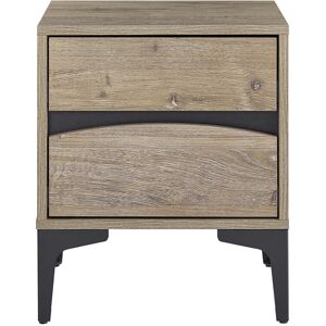 SoBuy 2-Drawer Bedside Table, Natural Wood-Effect, 40x40x47cm SoBuy 2-Drawer Bedside Table, Natural Wood-Effect, 40x40x47cm