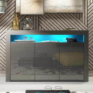 Creative Labs Aether 155cm Sideboard LED - Dark Grey Gloss Doors Creative Labs Aether 155cm Sideboard LED - Dark Grey Gloss Doors