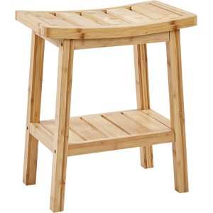 Beliani Side Table TREMONT Bamboo Wood Light Brown Beliani Side Table TREMONT Bamboo Wood Light Brown