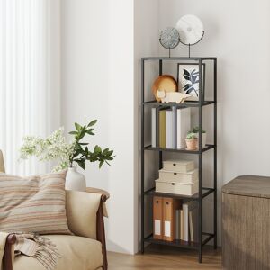 VASAGLE 5-Tier Glass Shelf, Bookshelf, Storage Rack, Tempered Glass, Easy Assembly, Bath VASAGLE 5-Tier Glass Shelf, Bookshelf, Storage Rack, Tempered Glass, Easy Assembly, Bath