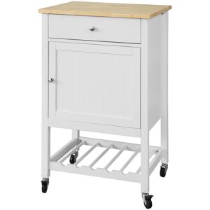SoBuy White Kitchen Trolley with Wine Rack & Drawer SoBuy White Kitchen Trolley with Wine Rack & Drawer