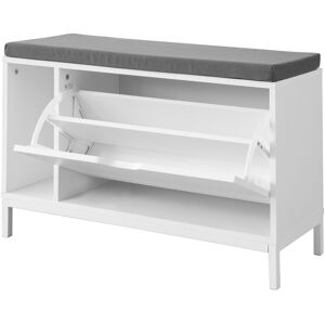 SoBuy White Shoe Cabinet Bench with Flip-Drawer & Cushion SoBuy White Shoe Cabinet Bench with Flip-Drawer & Cushion