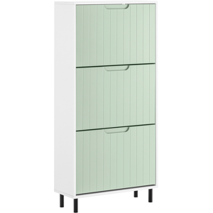 SoBuy 60cm White & Green Shoe Cabinet with 3 Drawers SoBuy 60cm White & Green Shoe Cabinet with 3 Drawers