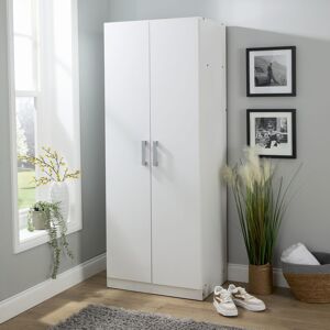 Home Source Arla 2 Door Wardrobe With Hanging Rail And Shelf Bedroom Storage Home Source Arla 2 Door Wardrobe With Hanging Rail And Shelf Bedroom Storage