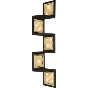 Beliani Corner Shelf with 4 Shelves - Black - Bookcase Beliani Corner Shelf with 4 Shelves - Black - Bookcase