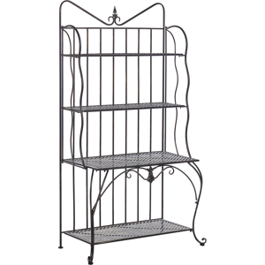 Beliani Shelving Unit PAVONA Metal 94 cm 50 cm Black Beliani Shelving Unit PAVONA Metal 94 cm 50 cm Black