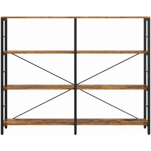 VASAGLE 4-Tier Bookshelf, Shelving Unit, Tall Storage Shelf, 30 x 120 x 109.4 cm, Indust VASAGLE 4-Tier Bookshelf, Shelving Unit, Tall Storage Shelf, 30 x 120 x 109.4 cm, Indust