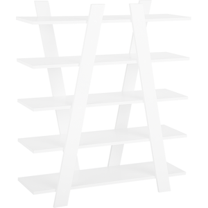 Beliani 5 Tier Bookcase ESCALANTE White - Bookcase Beliani 5 Tier Bookcase ESCALANTE White - Bookcase