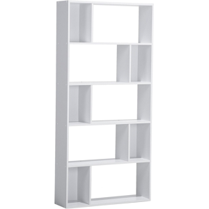 Beliani 5 Tier Bookcase ORILLA 174 cm White Beliani 5 Tier Bookcase ORILLA 174 cm White