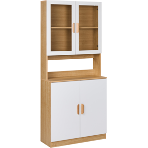 Beliani Glass Display Cabinet CYGNET 80 cm White Beliani Glass Display Cabinet CYGNET 80 cm White