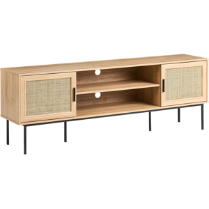 Beliani TV Stand PASCO Rattan Light Brown Beliani TV Stand PASCO Rattan Light Brown