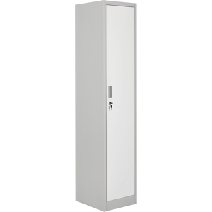Beliani Single Door Storage Locker ATHLETE Metal Grey/ White Beliani Single Door Storage Locker ATHLETE Metal Grey/ White