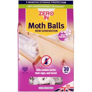 Zero In New Generation Moth Balls - 30-Pack. Place in Wardrobes, Cupboards and Drawers t Zero In New Generation Moth Balls - 30-Pack. Place in Wardrobes, Cupboards and Drawers t