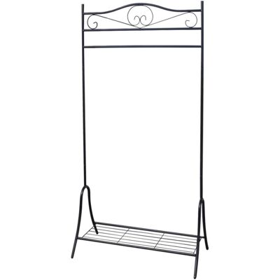 vidaXL Clothing Rack Black Steel Rail Garment Stand Dress Coat Hanging Holder vidaXL Clothing Rack Black Steel Rail Garment Stand Dress Coat Hanging Holder