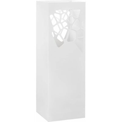 vidaXL Umbrella Stand Stones Steel White - Umbrella Stand vidaXL Umbrella Stand Stones Steel White - Umbrella Stand