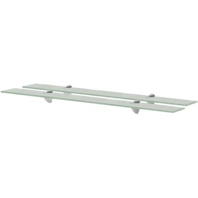 vidaXL Floating Shelves 2 pcs Glass 90x10 cm 8 mm - Floating shelves vidaXL Floating Shelves 2 pcs Glass 90x10 cm 8 mm - Floating shelves