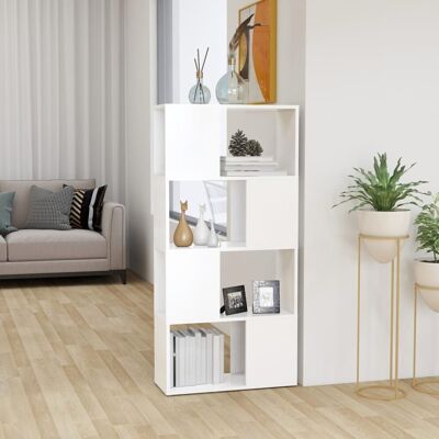 vidaXL Bookcase Room Divider White - Bookcase - 60x24x124.5 cm vidaXL Bookcase Room Divider White - Bookcase - 60x24x124.5 cm