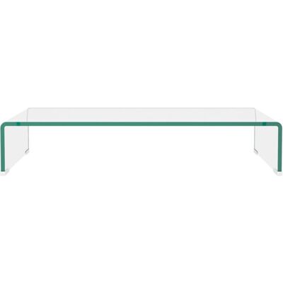 vidaXL TV Stand/Monitor Riser - Clear Glass 70x30x13cm - TV Stand/Monitor Riser vidaXL TV Stand/Monitor Riser - Clear Glass 70x30x13cm - TV Stand/Monitor Riser