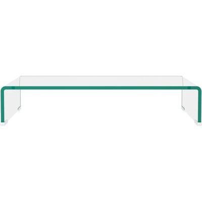 vidaXL TV Stand/Monitor Riser - Tempered Glass, 60x25x11 cm vidaXL TV Stand/Monitor Riser - Tempered Glass, 60x25x11 cm