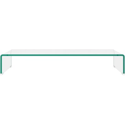 vidaXL TV Stand/Monitor Riser - Clear Glass 80x30x13 cm vidaXL TV Stand/Monitor Riser - Clear Glass 80x30x13 cm