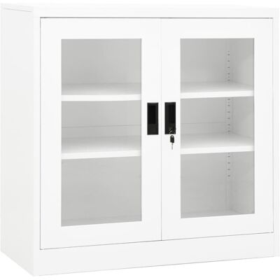 vidaXL Office Cabinet White Steel Home Filing File Storage Cabinet Lockers vidaXL Office Cabinet White Steel Home Filing File Storage Cabinet Lockers