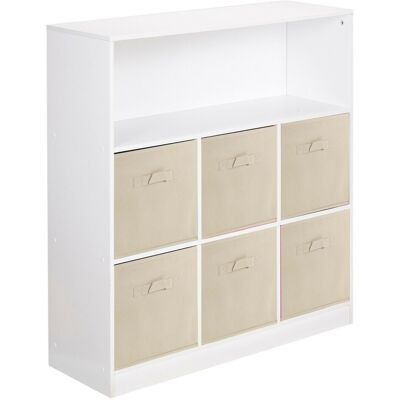 URBN Living - 7-Cubed - White - Beige - Bookcase URBN Living - 7-Cubed - White - Beige - Bookcase