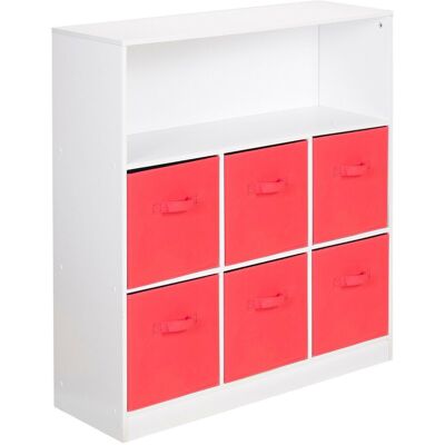 URBN Living - 7 Cubed - White - 6 Drawers - Bookcase URBN Living - 7 Cubed - White - 6 Drawers - Bookcase