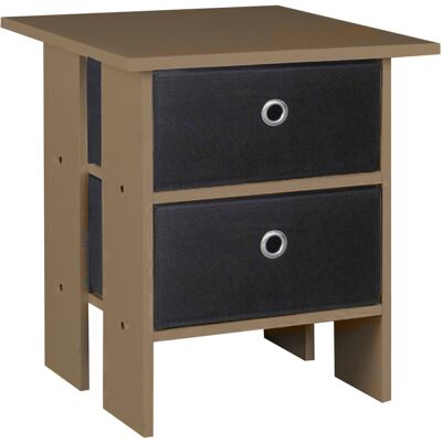URBN Living - 2-Drawer - Oak - Black - Bedside Table URBN Living - 2-Drawer - Oak - Black - Bedside Table